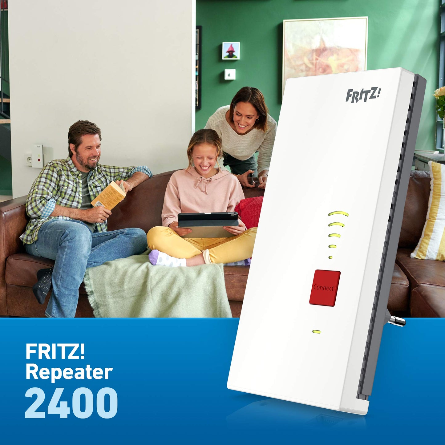 👉 Repeater WLAN Dual-Band AC+N – Bis zu 1733 Mbit/s (5GHz) + 600 Mbit/s (2.4GHz), mit Gigabit-LAN Anschluss